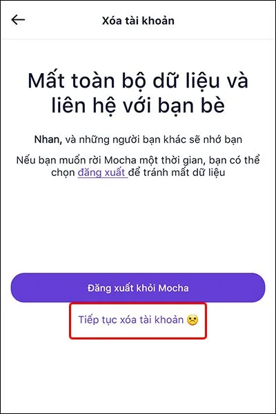 Hướng dẫn cách xóa tài khoản Mocha trên điện thoại vô cùng đơn giản và nhanh chóng