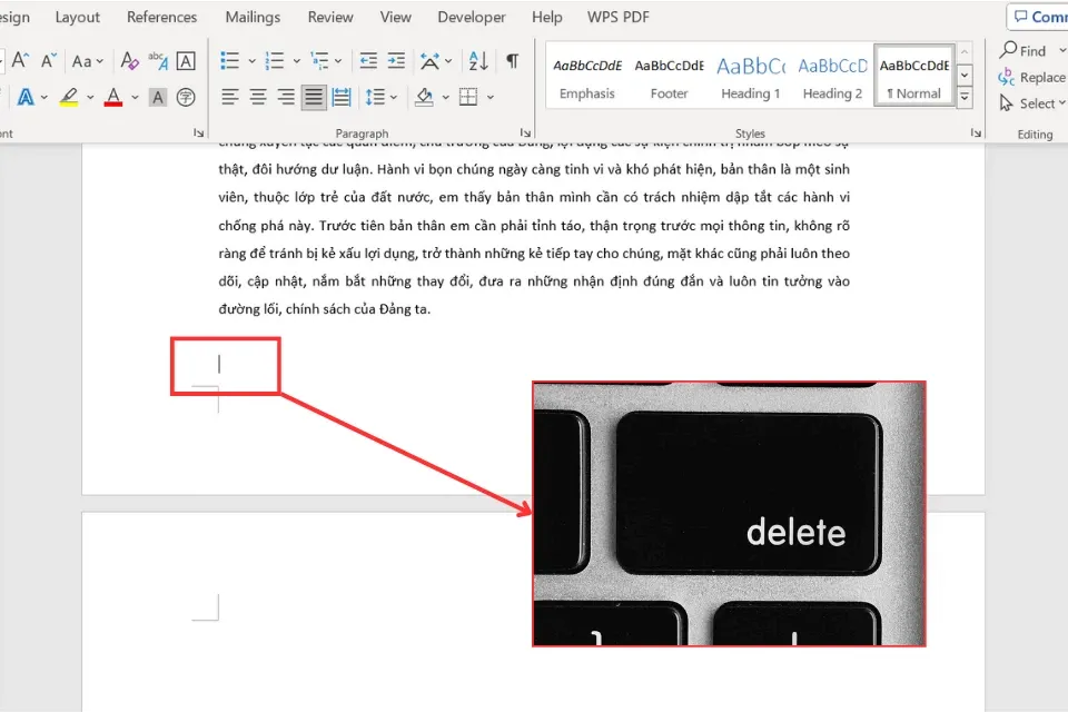 Hướng dẫn cách xóa trang trắng trong Word nhanh chóng một cách đơn giản và chi tiết