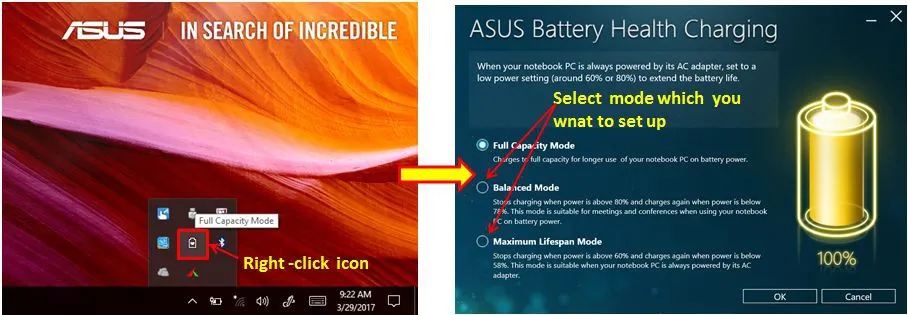 Hướng dẫn cài đặt chế độ sạc pin laptop ASUS đơn giản nhất
