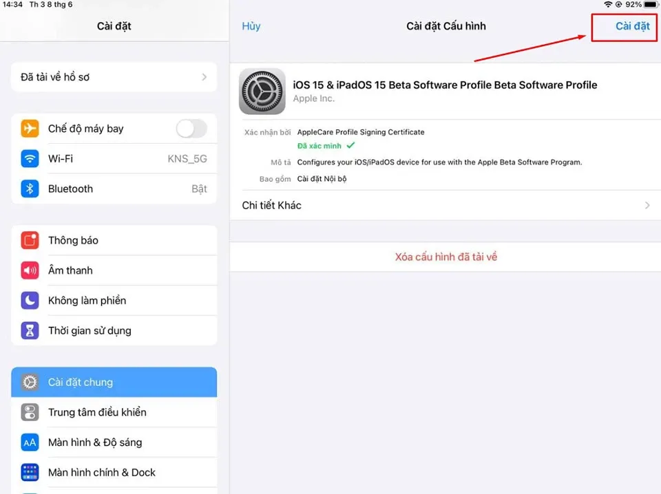 Hướng dẫn cài đặt nhanh iPadOS 15 beta