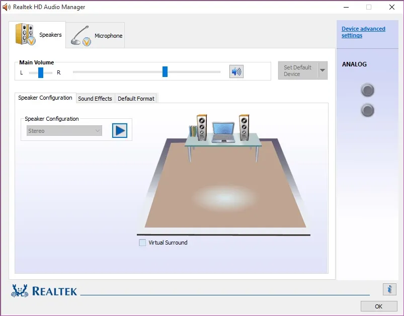 Hướng dẫn cài đặt Realtek HD Audio Manager trong Windows 10