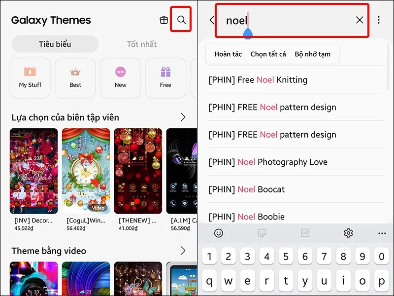 Hướng dẫn cài theme Noel trên điện thoại Samsung Galaxy cực đẹp