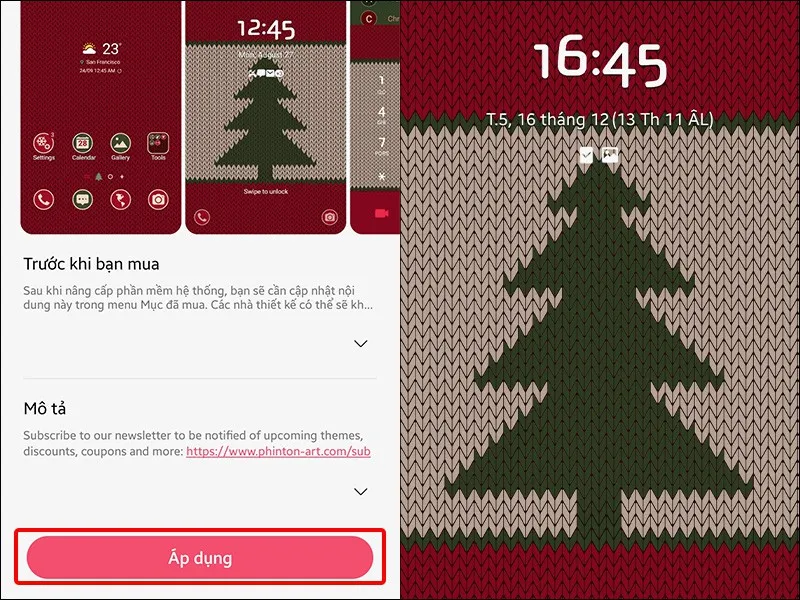 Hướng dẫn cài theme Noel trên điện thoại Samsung Galaxy cực đẹp