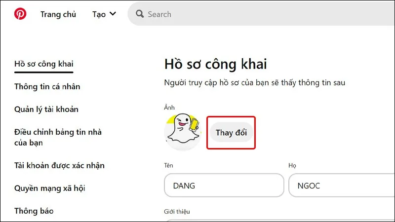 Hướng dẫn cập nhật ảnh đại diện trên Pinterest vô cùng dễ dàng