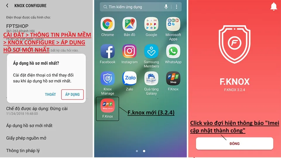 Hướng dẫn cập nhật F.knox phiên bản mới nhất 3.2.4