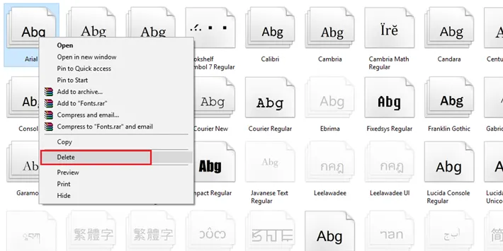 Hướng dẫn cập nhật font chữ cho Win 7