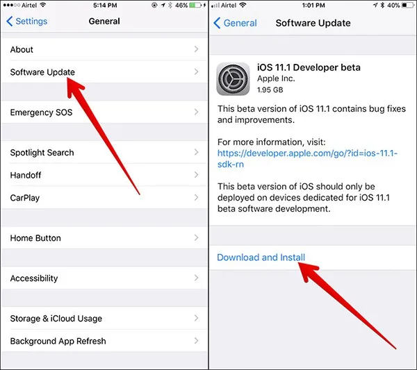 Hướng dẫn cập nhật iOS 11.2 beta 2 cực kì dễ dàng