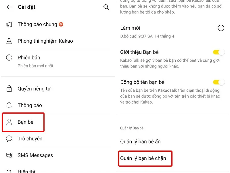 Hướng dẫn chặn, bỏ chặn liên hệ KakaoTalk bằng điện thoại, máy tính cực dễ