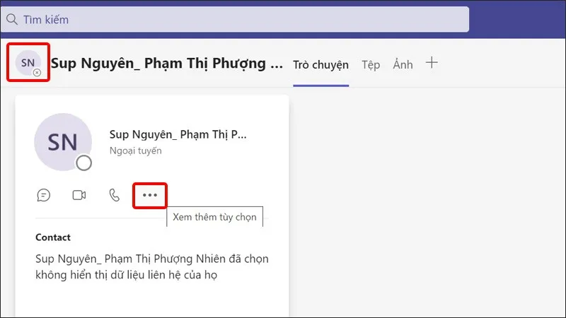 Hướng dẫn chặn, bỏ chặn liên hệ Microsoft Teams trên điện thoại, máy tính