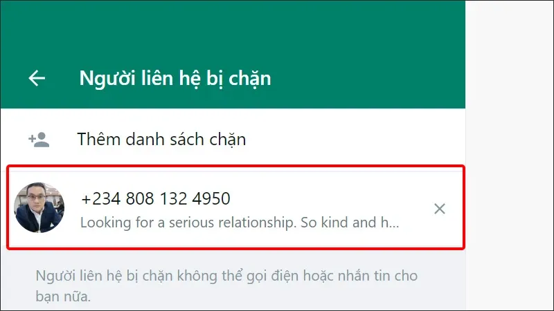 Hướng dẫn chặn, bỏ chặn liên hệ WhatsApp một cách đơn giản