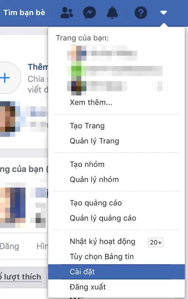 Chọn "Cài đặt".