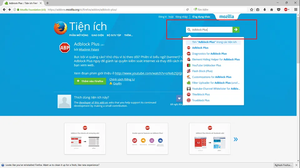 Hướng dẫn chặn quảng cáo trên Firefox