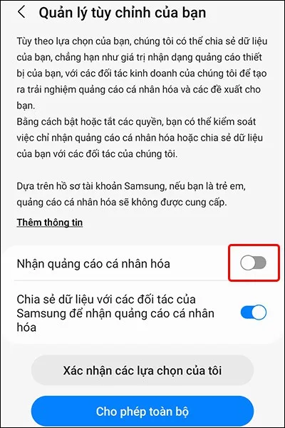 Hướng dẫn chặn quảng cáo trong ứng dụng Game Launcher trên điện thoại Samsung