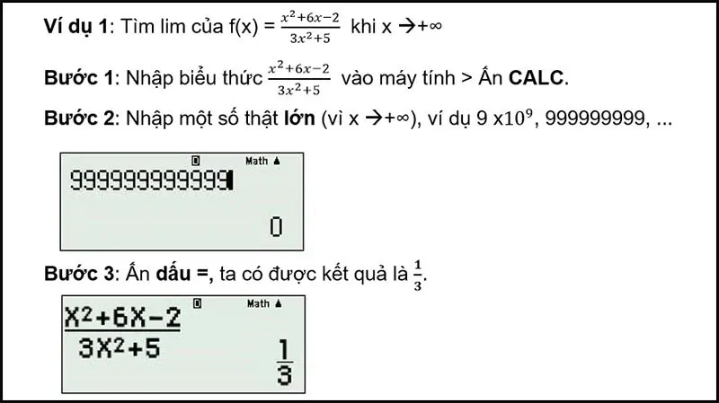 Hướng dẫn chi tiết cách bấm máy tính lim nhanh nhất