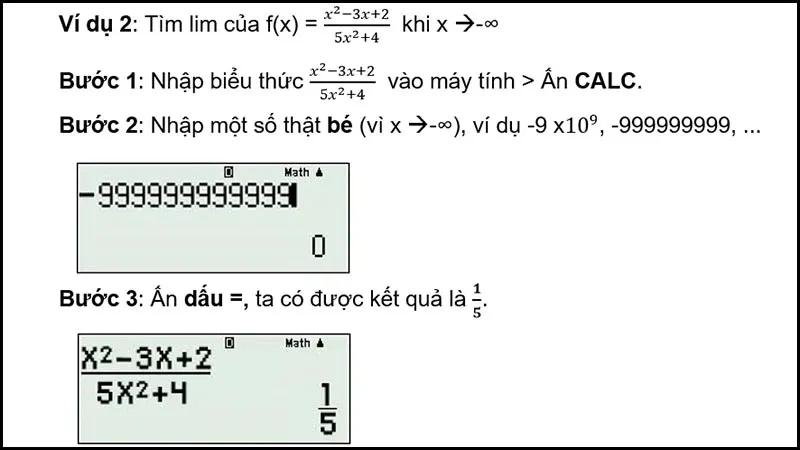 Hướng dẫn chi tiết cách bấm máy tính lim nhanh nhất