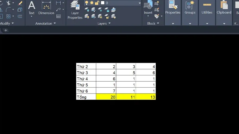 Hướng dẫn chi tiết cách chèn bảng Excel vào phần mềm AutoCAD