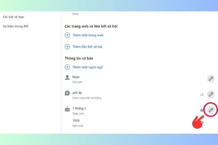 Hướng dẫn chi tiết cách đổi ngày sinh trên Facebook: Bí quyết đơn giản và nhanh chóng.