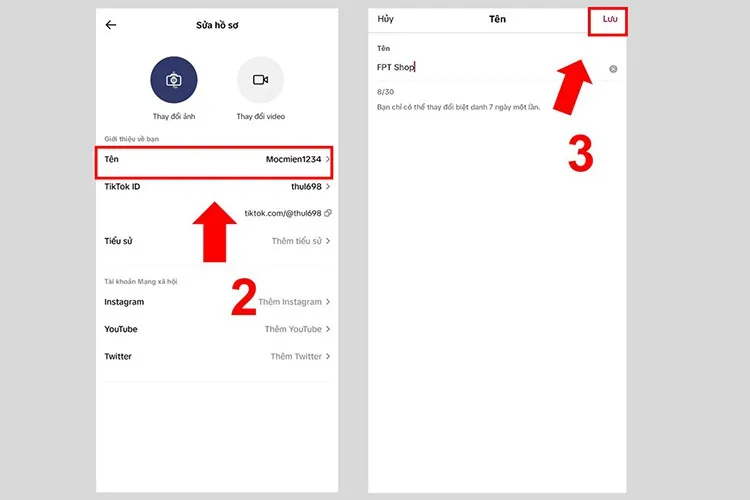 Hướng dẫn chi tiết cách đổi tên TikTok siêu dễ làm trên điện thoại và máy tính