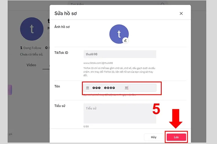 Hướng dẫn chi tiết cách đổi tên TikTok siêu dễ làm trên điện thoại và máy tính