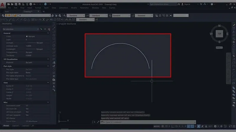 Hướng dẫn chi tiết cách dùng lệnh vẽ cung tròn qua 3 điểm trong CAD