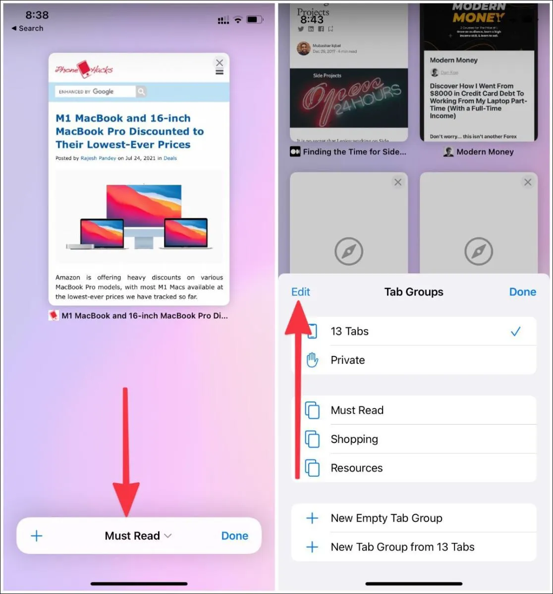 Hướng dẫn chi tiết cách sử dụng nhóm tab trong Safari trên iOS 15