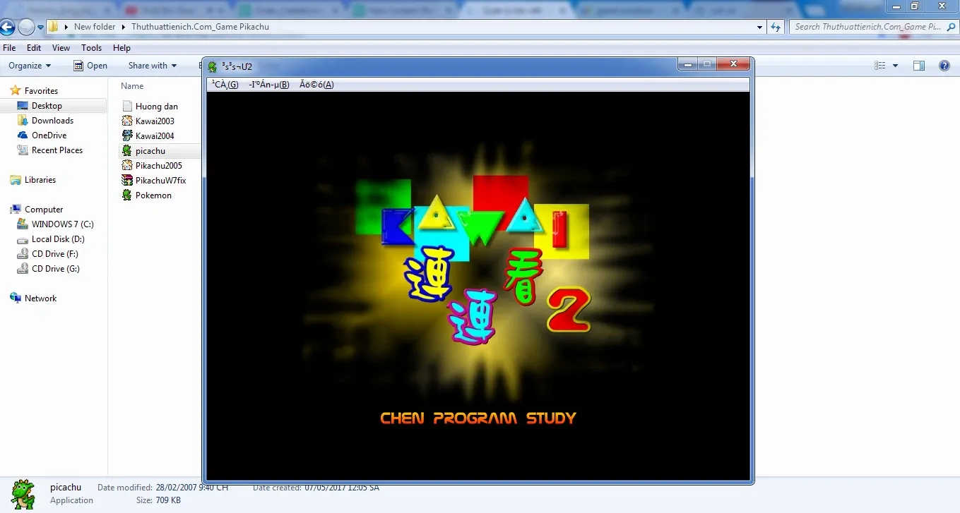 Hướng dẫn chơi game pikachu trên win 7 siêu đơn giản