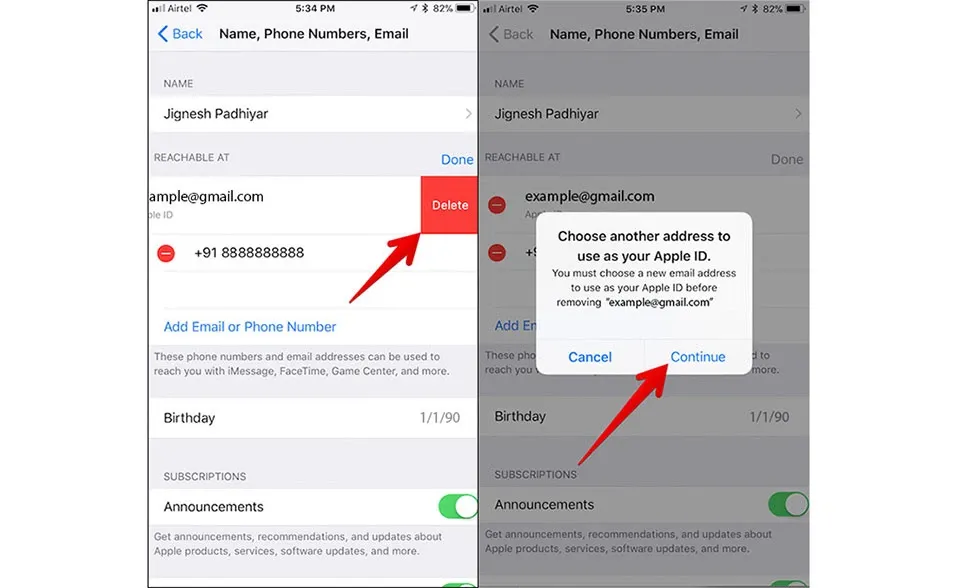 Hướng dẫn chuyển đổi Apple ID (Gmail, Yahoo) sang tên miền Apple (iCloud)