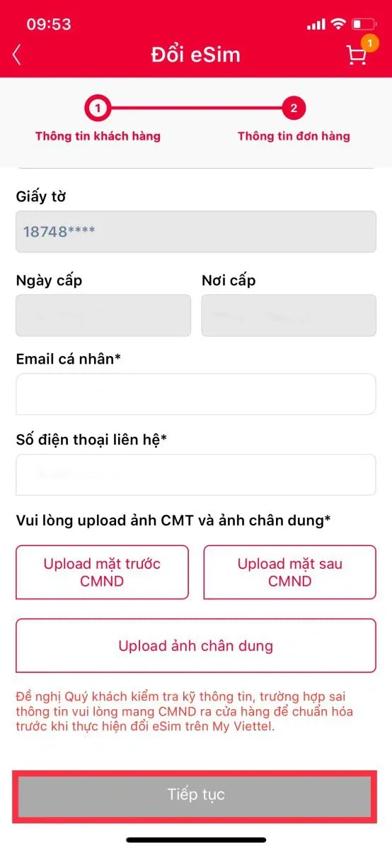 Hướng dẫn chuyển đổi eSIM online qua ứng dụng My Viettel mới nhất 2023