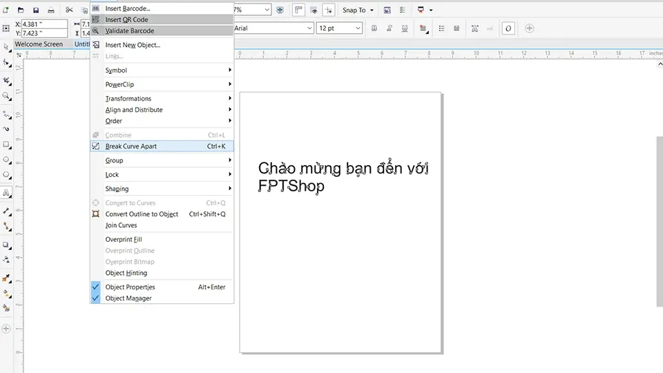 Hướng dẫn chuyển đổi text thành đối tượng Vector trong Corel