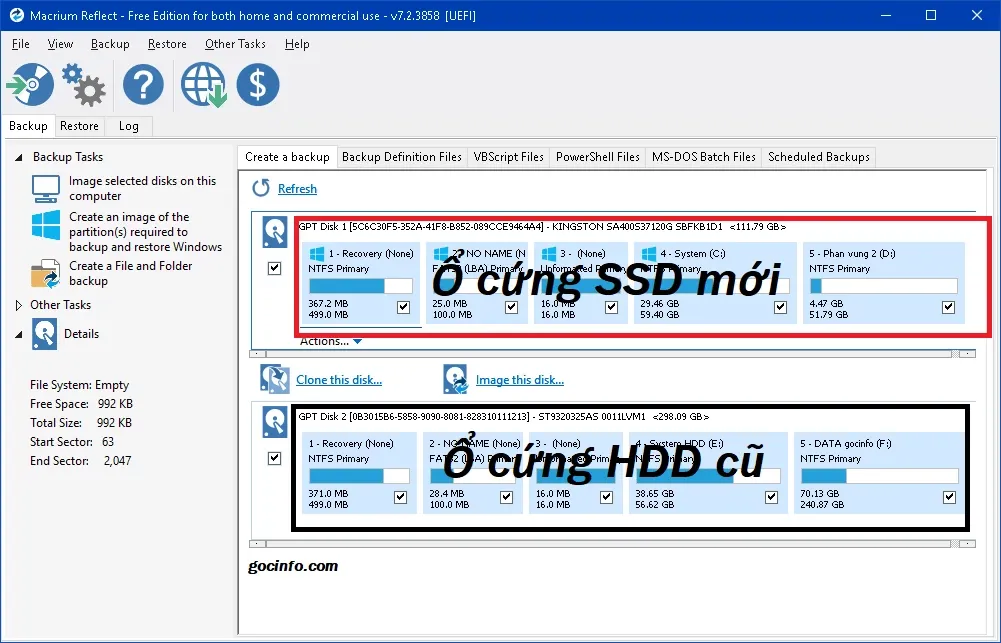 Hướng dẫn chuyển Windows bản quyền sang ổ cứng SSD mới