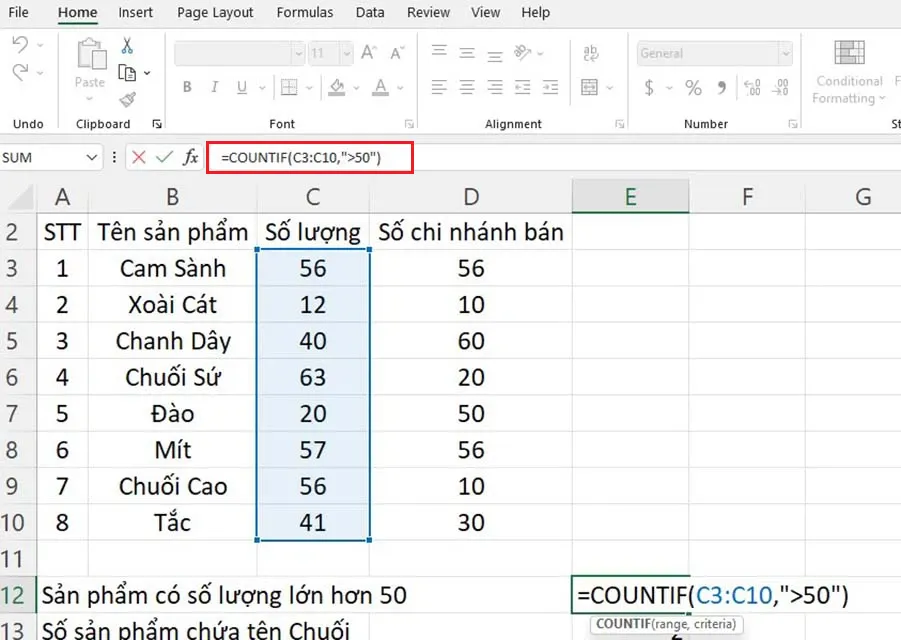 Hướng dẫn cụ thể hàm COUNTIF và hàm COUNTIFS trong Excel mới nhất 2023