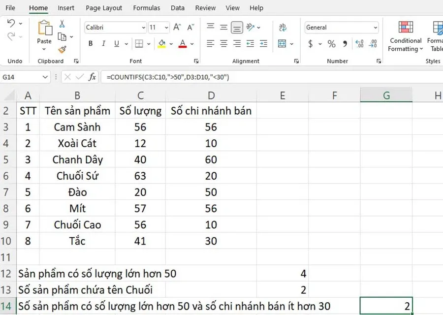 Hướng dẫn cụ thể hàm COUNTIF và hàm COUNTIFS trong Excel mới nhất 2023