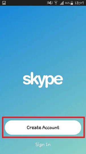 Hướng dẫn đăng ký tài khoản Skype trên điện thoại