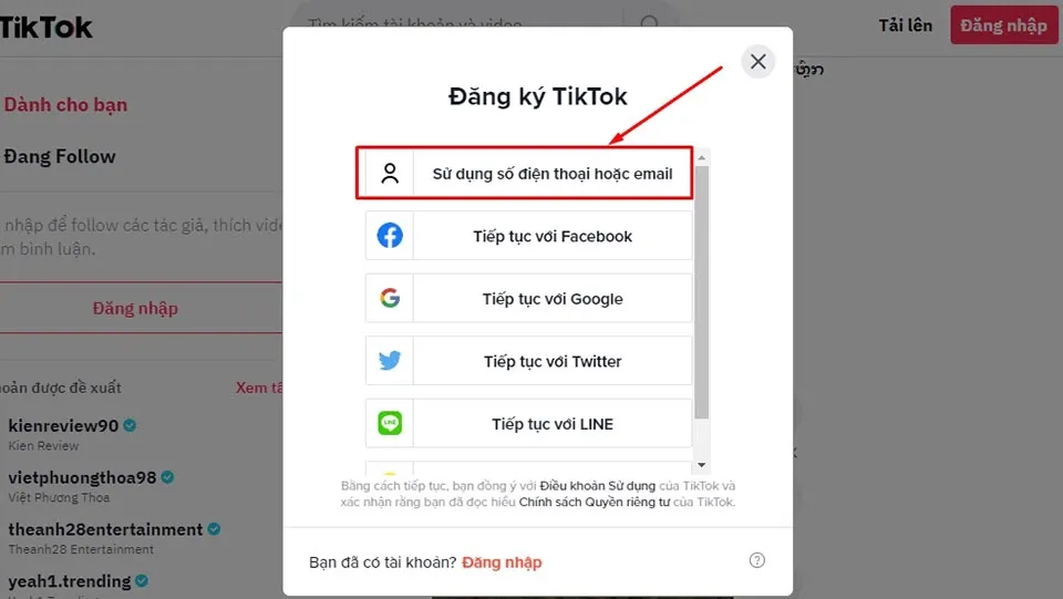 Hướng dẫn đăng ký tài khoản TikTok trên máy tính với vài bước