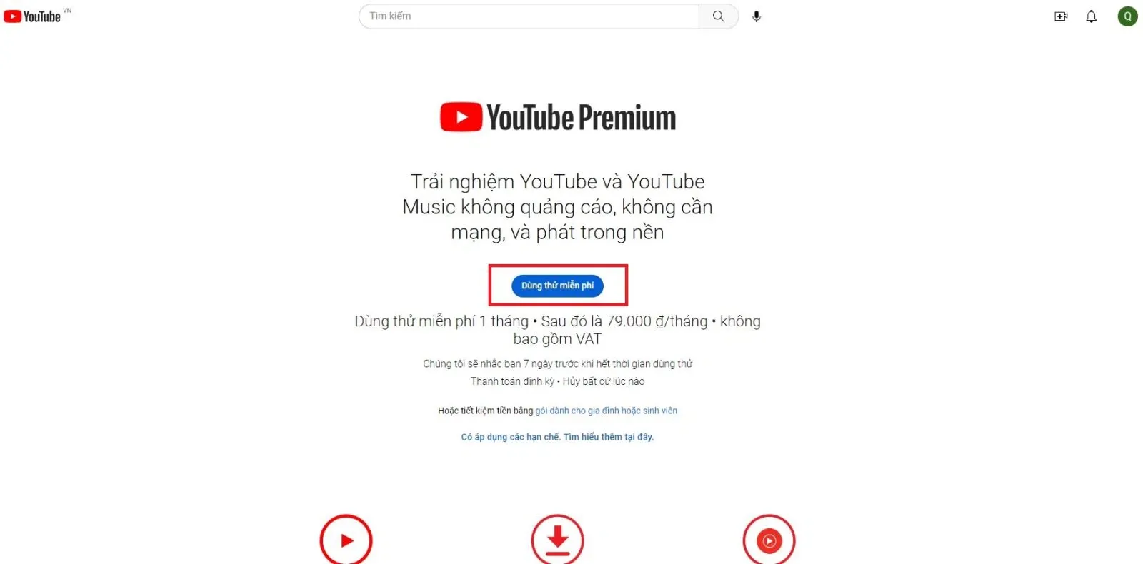 Hướng dẫn đăng ký YouTube Premium tại Việt Nam trên máy tính, Android và iOS