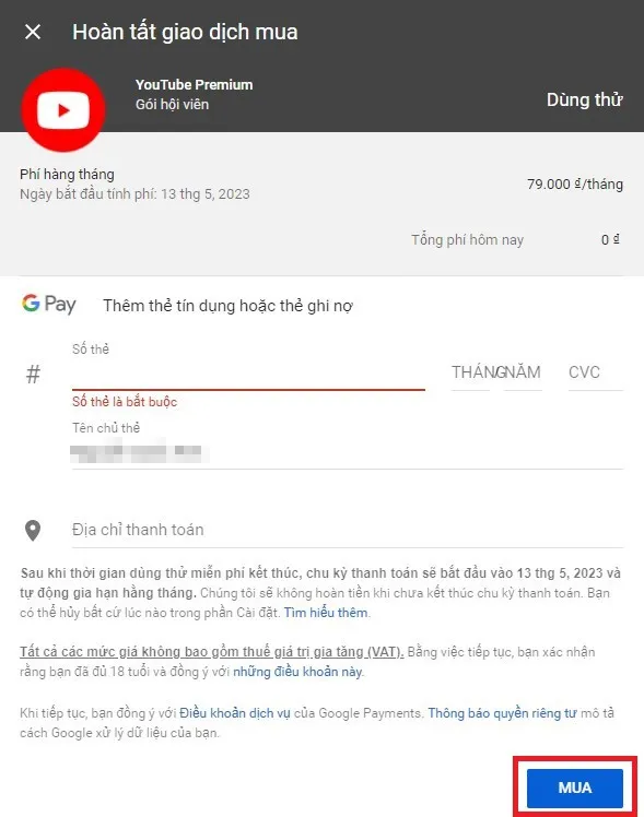 Hướng dẫn đăng ký YouTube Premium tại Việt Nam trên máy tính, Android và iOS