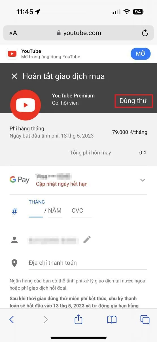 Hướng dẫn đăng ký YouTube Premium tại Việt Nam trên máy tính, Android và iOS