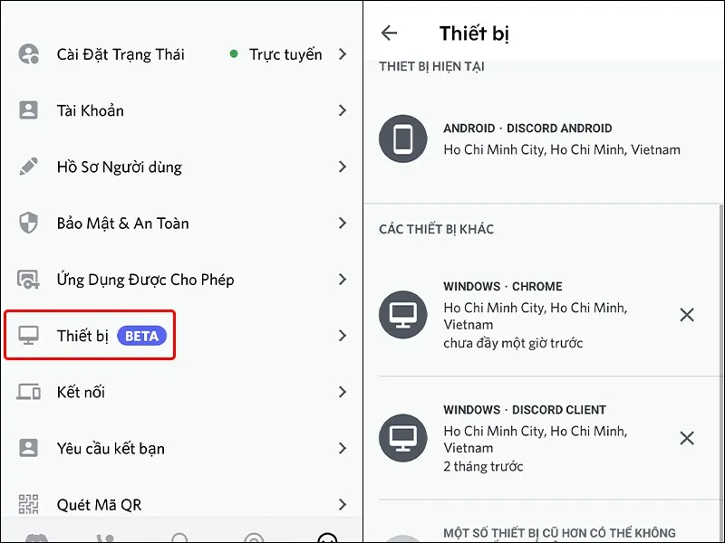 Hướng dẫn đăng xuất tài khoản Discord trên các thiết bị đã truy cập