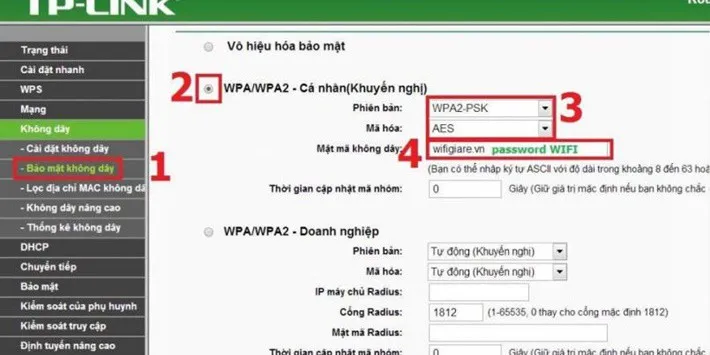 Hướng dẫn đổi mật khẩu wifi tp link tl-wr841n