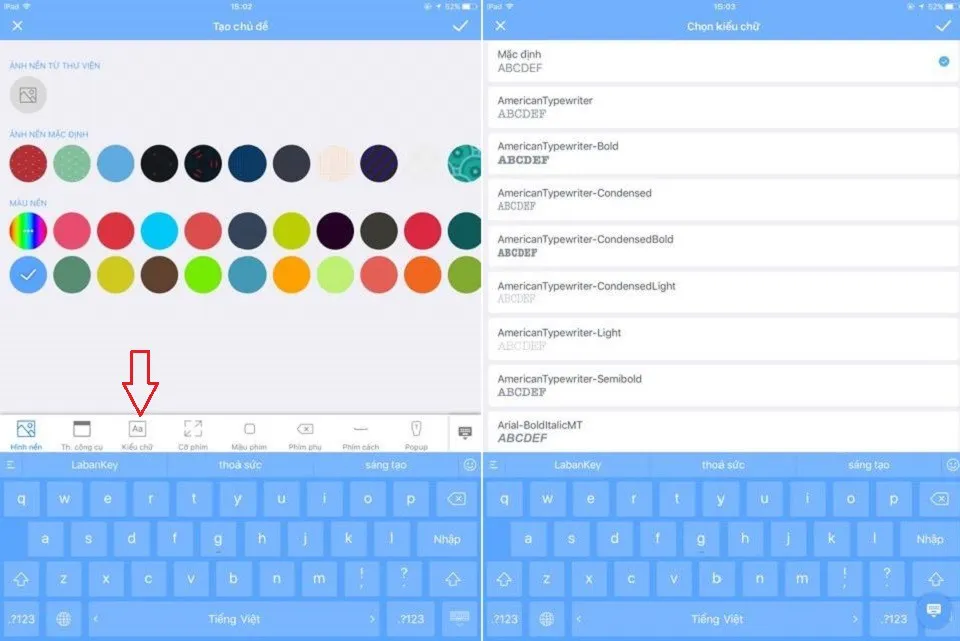 Hướng dẫn đổi nền và font chữ trên bàn phím QWERTY iPhone, iPad không cần Jailbreak