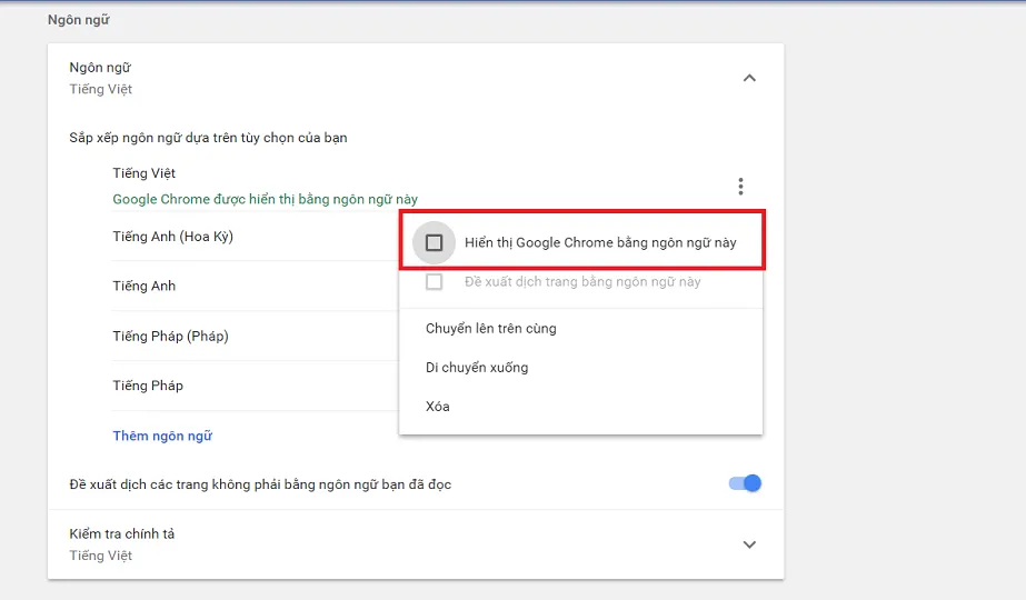 Hướng dẫn đổi ngôn ngữ Chrome như thế nào