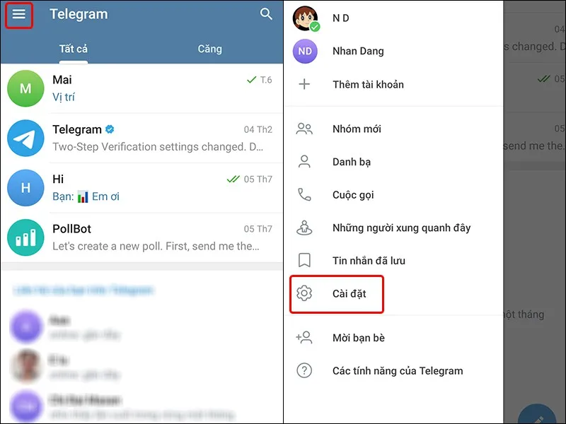 Hướng dẫn đổi tên hiển thị trên Telegram vô cùng ấn tượng và khác biệt