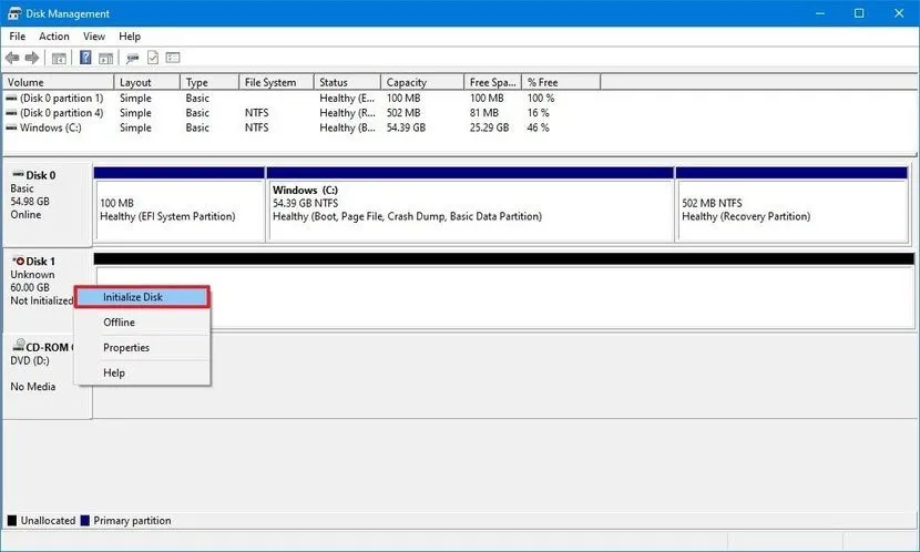 Hướng dẫn format ổ cứng bằng Disk Management