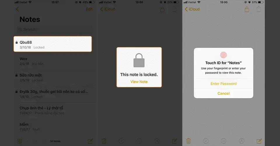 [Hướng dẫn] Ghi chú an toàn trên ứng dụng Notes của iPhone bằng mật khẩu