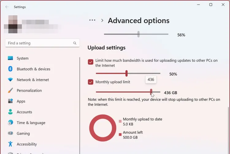 Hướng dẫn giới hạn băng thông khi cập nhật Windows 11