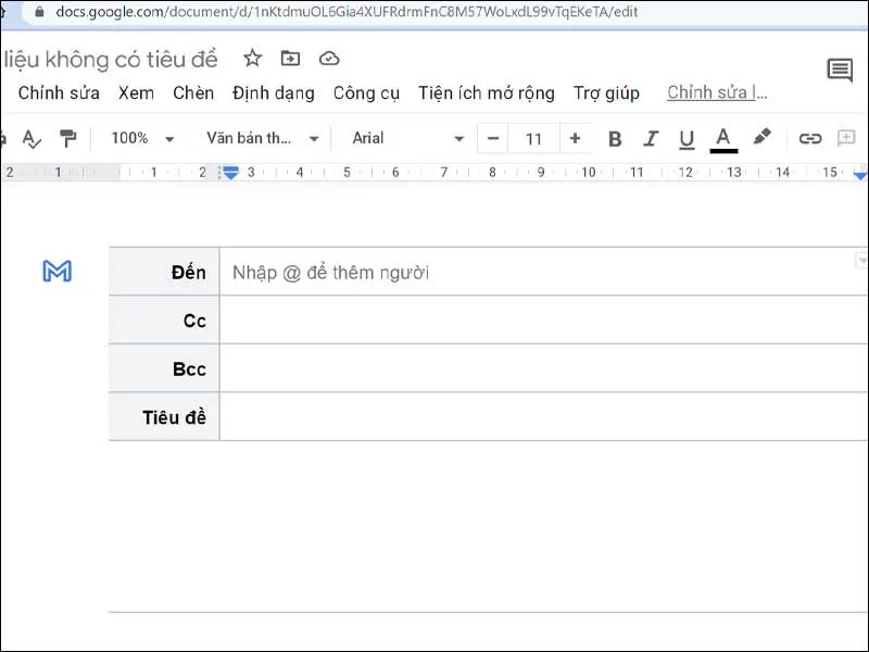 Hướng dẫn gửi email trên Google Docs một cách nhanh chóng và đơn giản