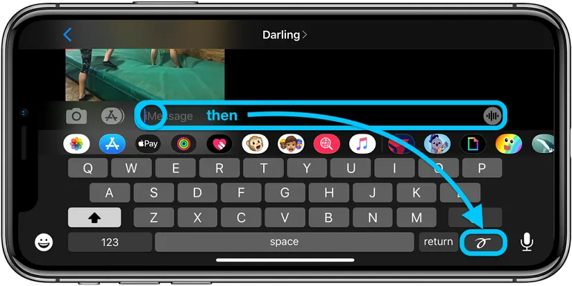 Hướng dẫn gửi tin nhắn bằng chữ viết tay trên iPhone