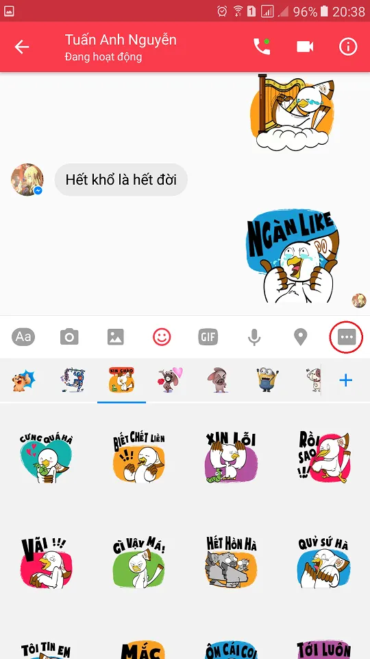 Hướng dẫn gửi tin nhắn chúc tết bằng sticker Facebook cực kì đáng yêu