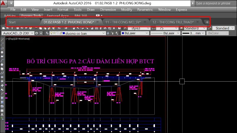 Hướng dẫn hiển thị file tab đang mở trong AutoCAD cực dễ