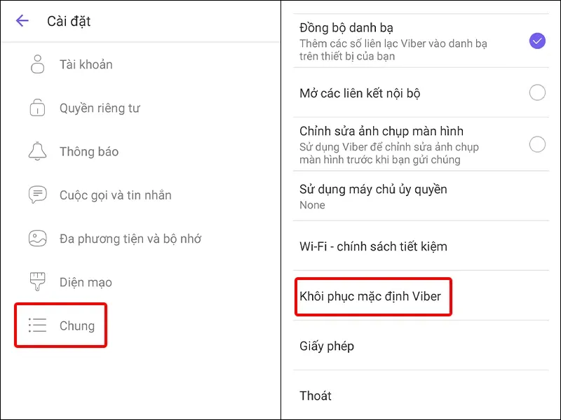 Hướng dẫn khôi phục lại cài đặt ứng dụng Viber một cách đơn giản